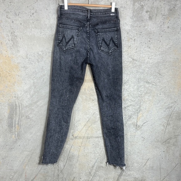 Mother Pixie Dazzler Skimp in Train Stops Mineral Wash Straight Jeans - Picture 3 of 9